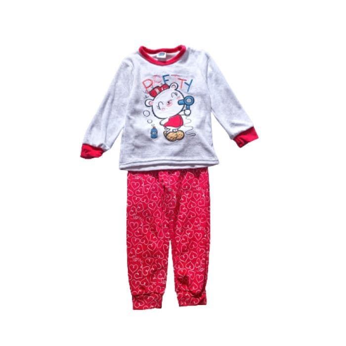 Pijama de niña de terciopelo - Imagen 1